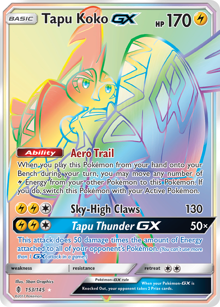 Tapu Koko GX (Secret) (Secret) - Guardians Rising #153/145