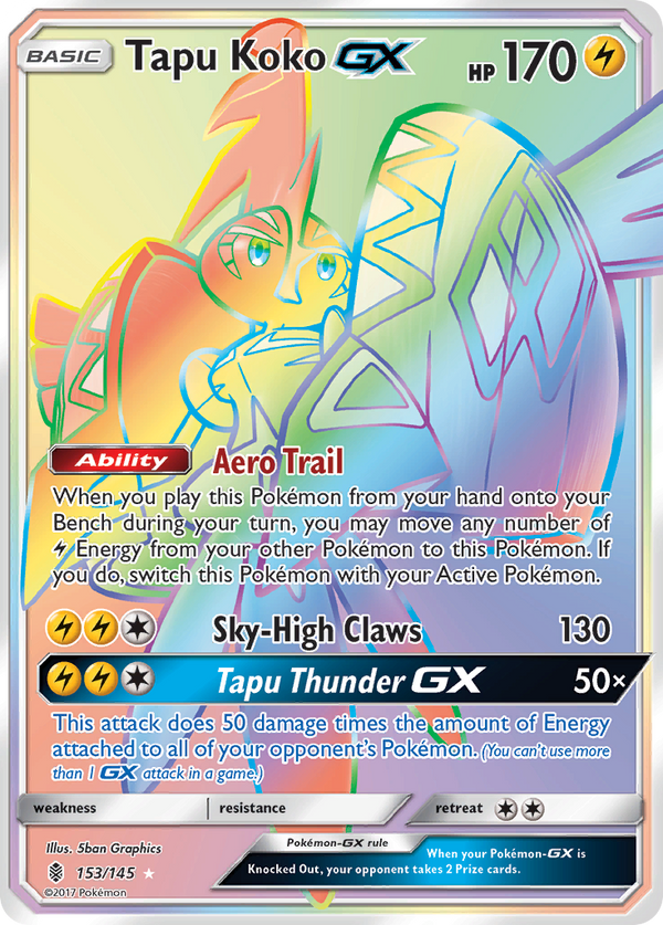 Tapu Koko GX (Secret) (Secret) - Guardians Rising #153/145 - Image 1