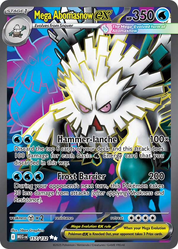 Mega Abomasnow ex (UR) - Mega Evolution #157/132 - Image 1