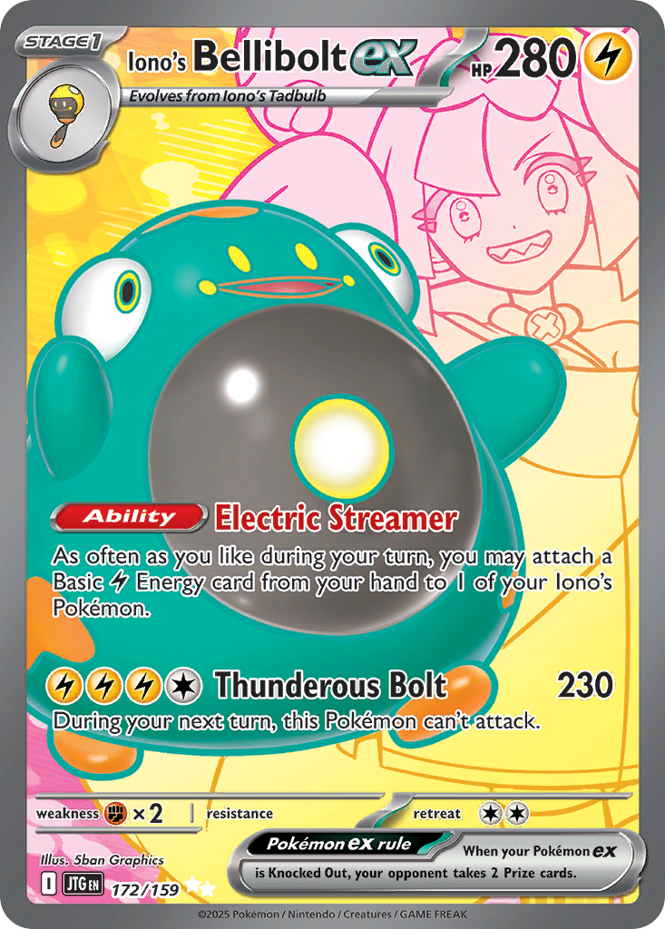 Iono's Bellibolt ex (UR) - Journey Together #172/159 — PSA 10