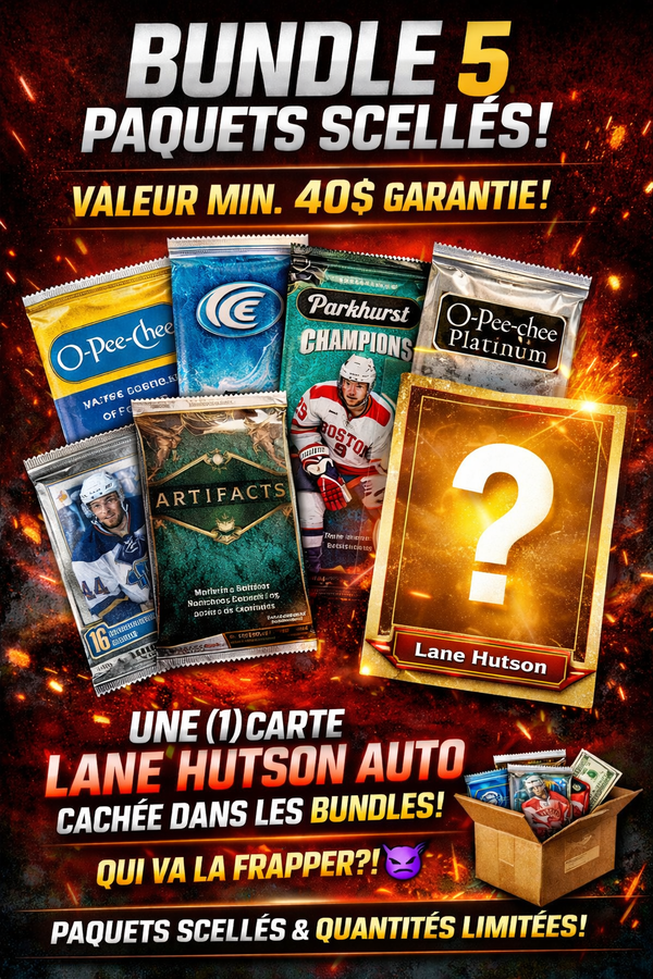 Bundle 5 Paquets Scellés Mystère  | Chase Lane Hutson AUTO