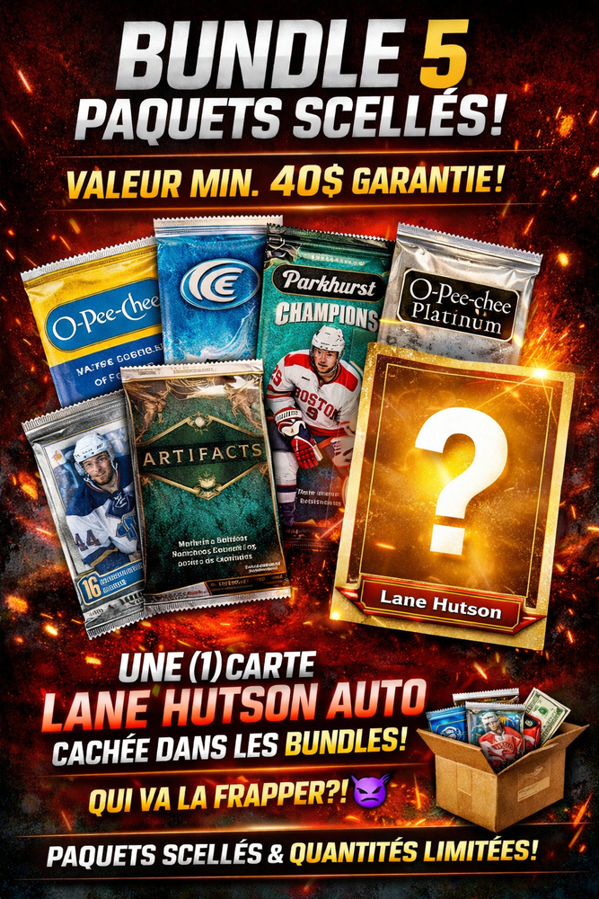 Bundle 5 Paquets Scellés Mystère  | Chase Lane Hutson AUTO