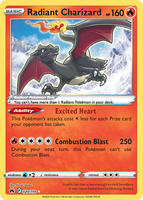 Radiant Charizard (Radiant) - Crown Zenith #020/159 - Image 1