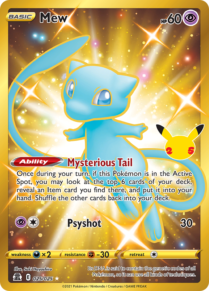 Mew (Secret) (Secret) - Celebrations #025/025 — PSA 10