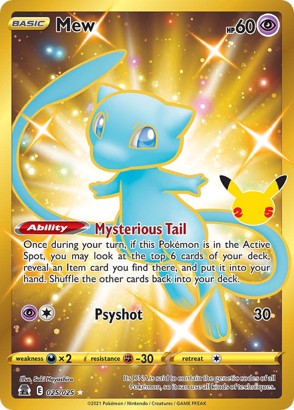 Mew (Secret) (Secret) - Celebrations #025/025 — PSA 10 - Image 1