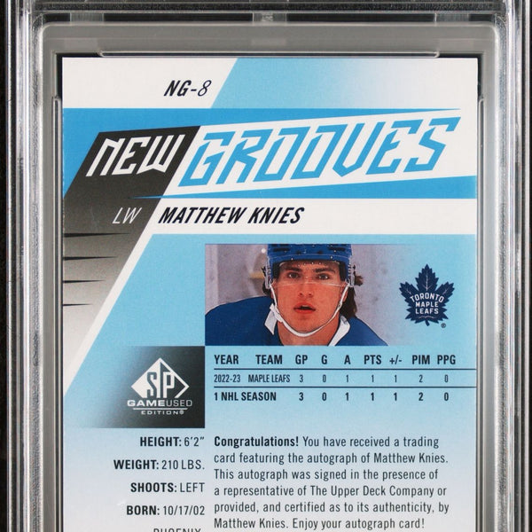 Matthew Knies Rookie Autograph – PSA 9 - Image 2