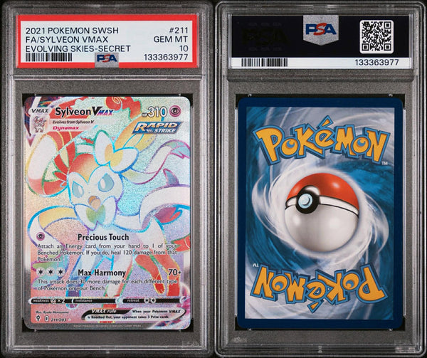Sylveon VMAX 211/203 — Secret Rare — PSA 10 Gem Mint — Evolving Skies (2021) - Image 1