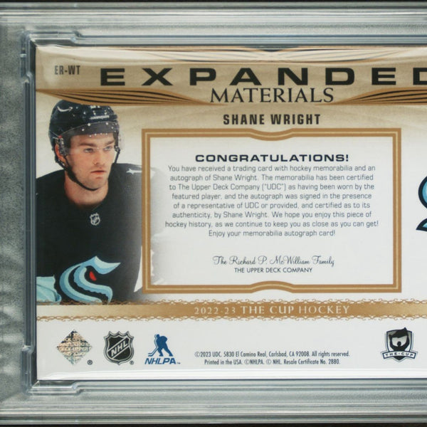Shane Wright Auto Rookie Patch The Cup PSA 9 - Image 2