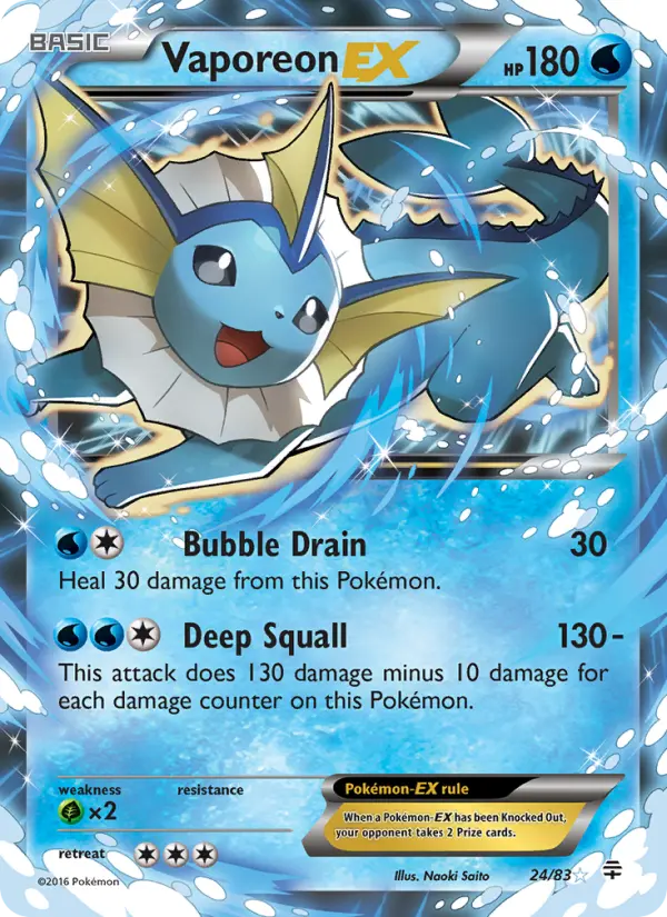 Vaporeon EX (UR) - Generations #24