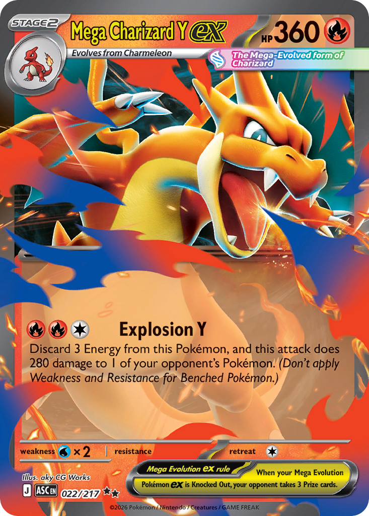 Mega Charizard Y ex (RR) - Ascended Heroes #022/217